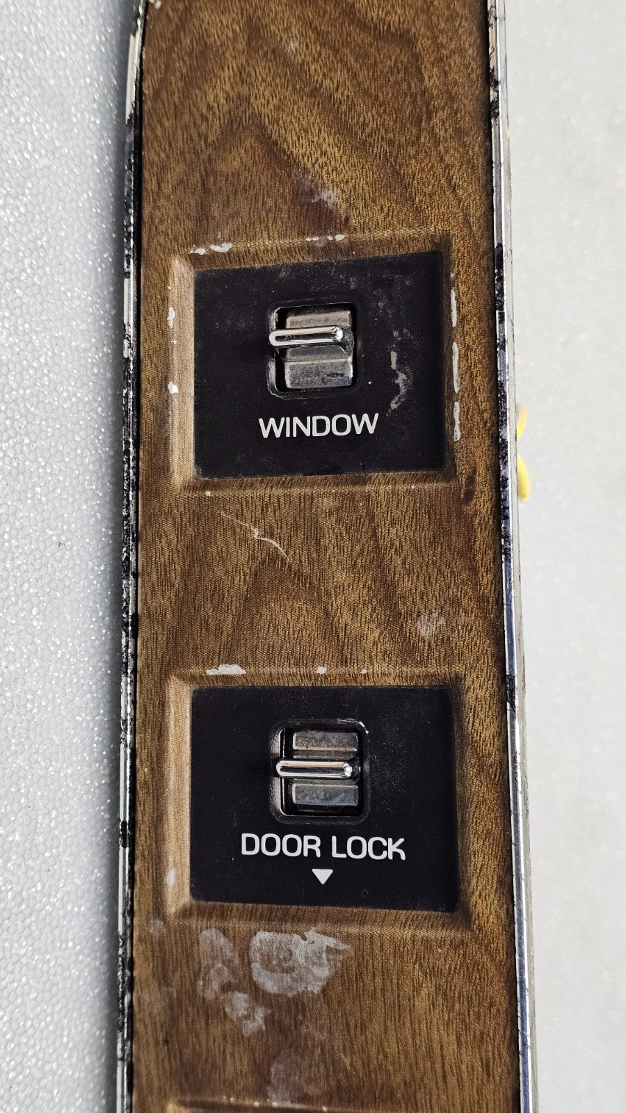 90-94 TOWN CAR FRONT RIGHT PASSENGER POWER DOOR WINDOW LOCK CONTROL SWITCH WOOD
