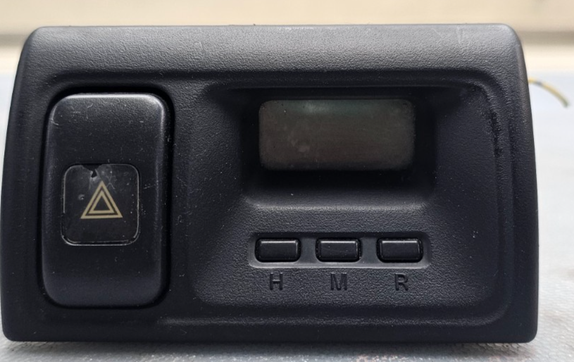 🔥98-02 Honda Accord Center Dash Clock W/Hazard Switch Board Digital Button OEM