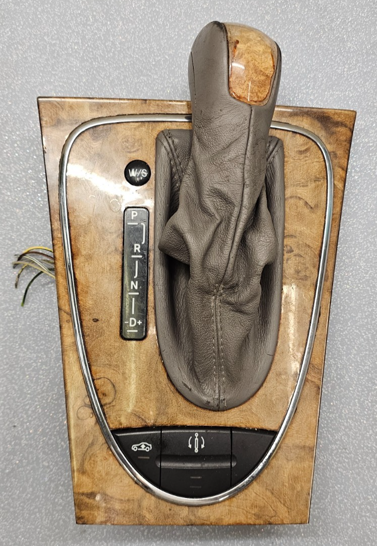 🔥03-06 MERCEDES-BENZ E55 E300 E500 AUTO GEAR SHIFTER BOOT KNOB KEYLESS-GO WOOD