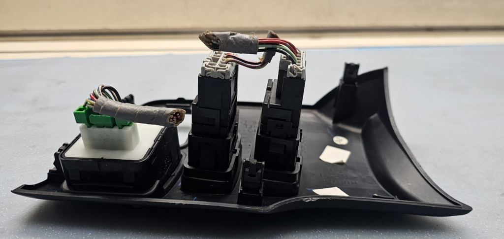 🔥99-04 HONDA ODYSSEY POWER MIRROR SLIDING DOOR SWITCH DASH PANEL BEZEL BLACK