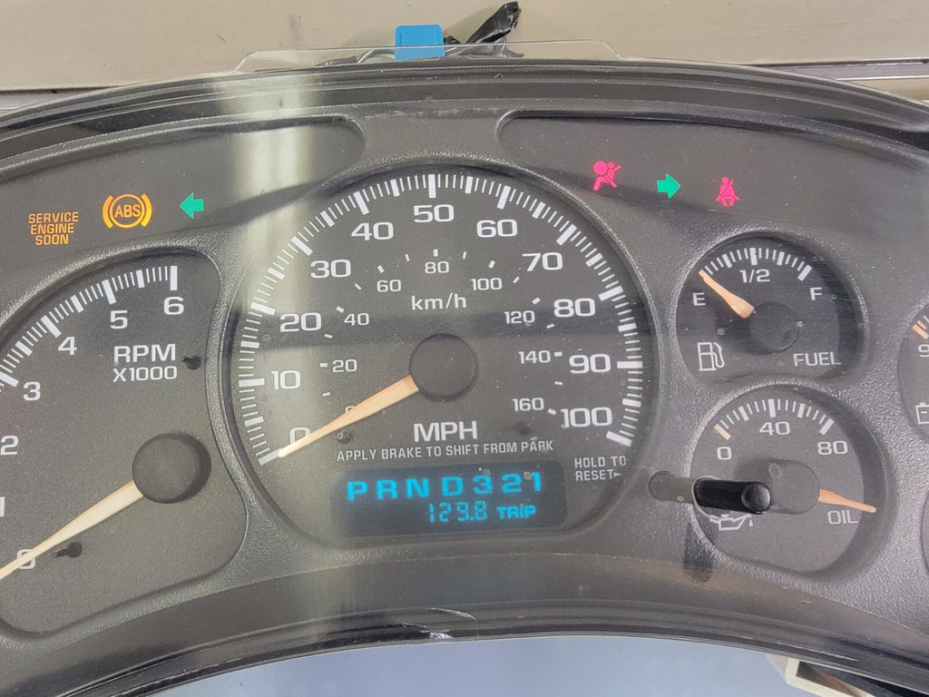 🔥99-02 SILVERADO SIERRA TAHOE INSTRUMENT GAUGE CLUSTER SPEEDOMETER 129.8 Trip