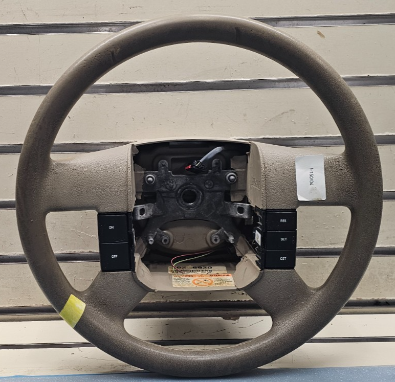 🔥2004-2008 Ford F-150 Tan Leather Wrapped Steering Wheel OEM CONTROL SWITCH TAN