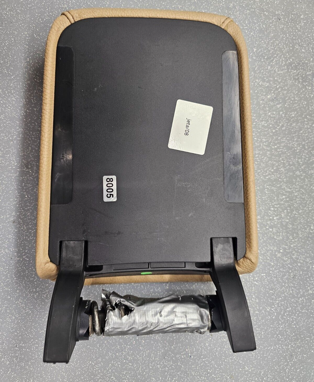 🔥05-08 Volkswagen VW Jetta Center Console Arm Rest Leather Cover Lid Tan OEM