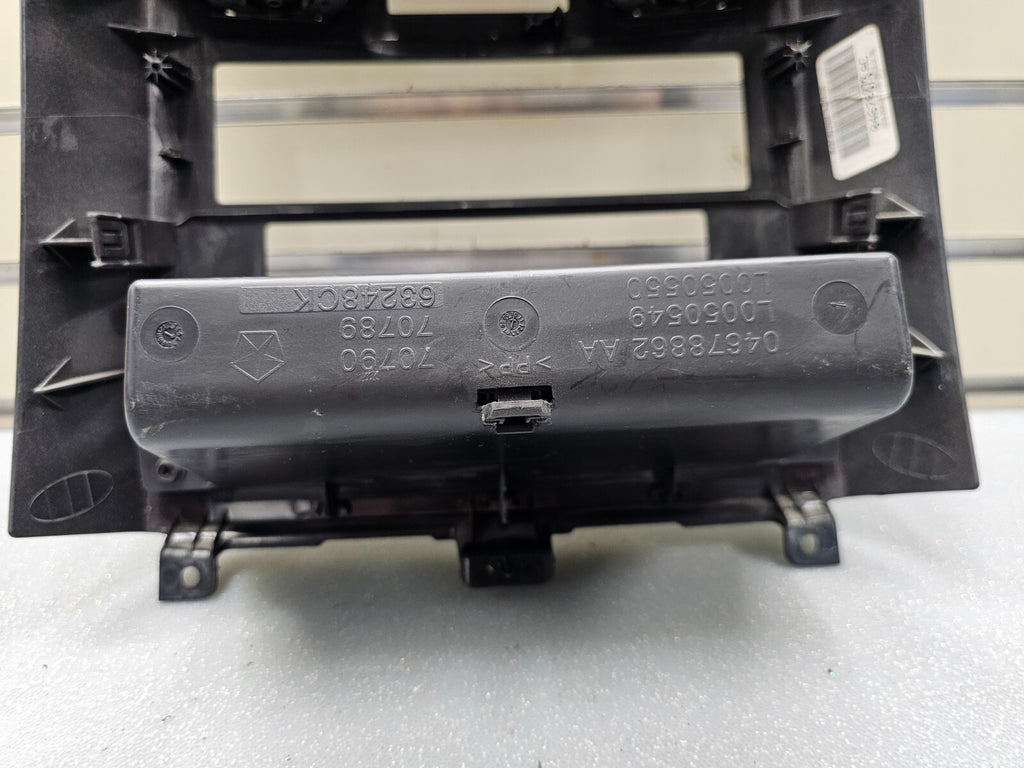 🔥08-10 DODGE CARAVAN DASH RADIO SURROUND BEZEL TRIM PANEL CLIMATE CONTROL BLACK