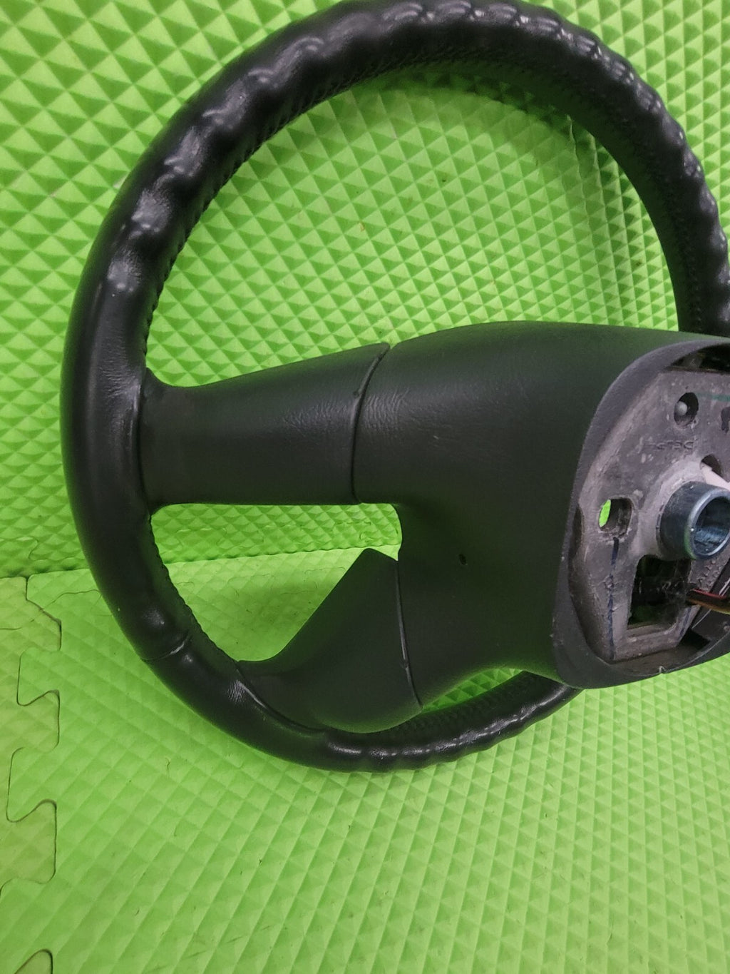 🔥03-07 H2 Black Leather Driver Column Steering Wheel Radio Volume Controls OEM