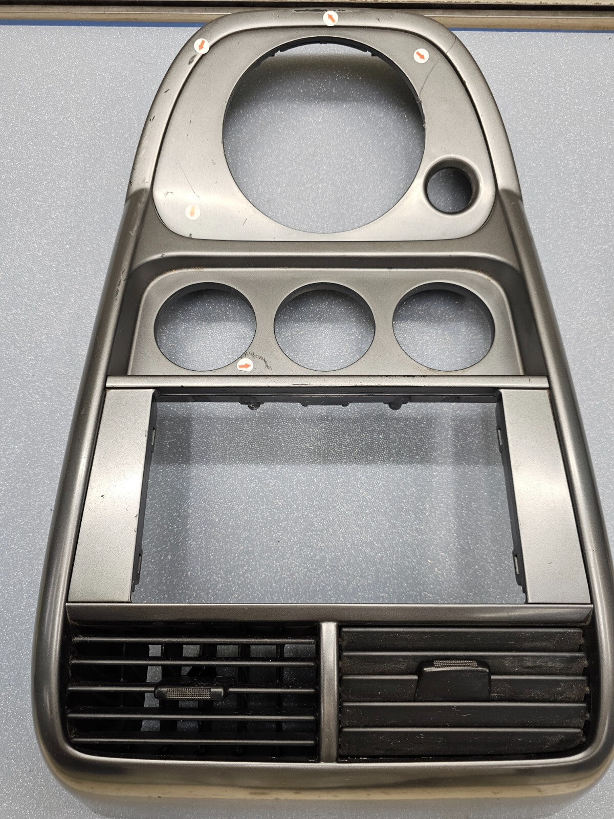 🔥03-06 Honda Element Center Dash Radio Surround Bezel Trim Panel Climate Silver