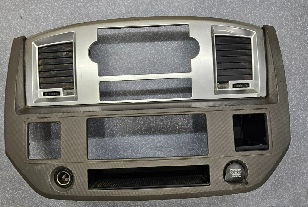 🔥06-08 Dodge RAM Dash RADIO Stereo Bezel Climate Trim Panel Silver/Grey B11