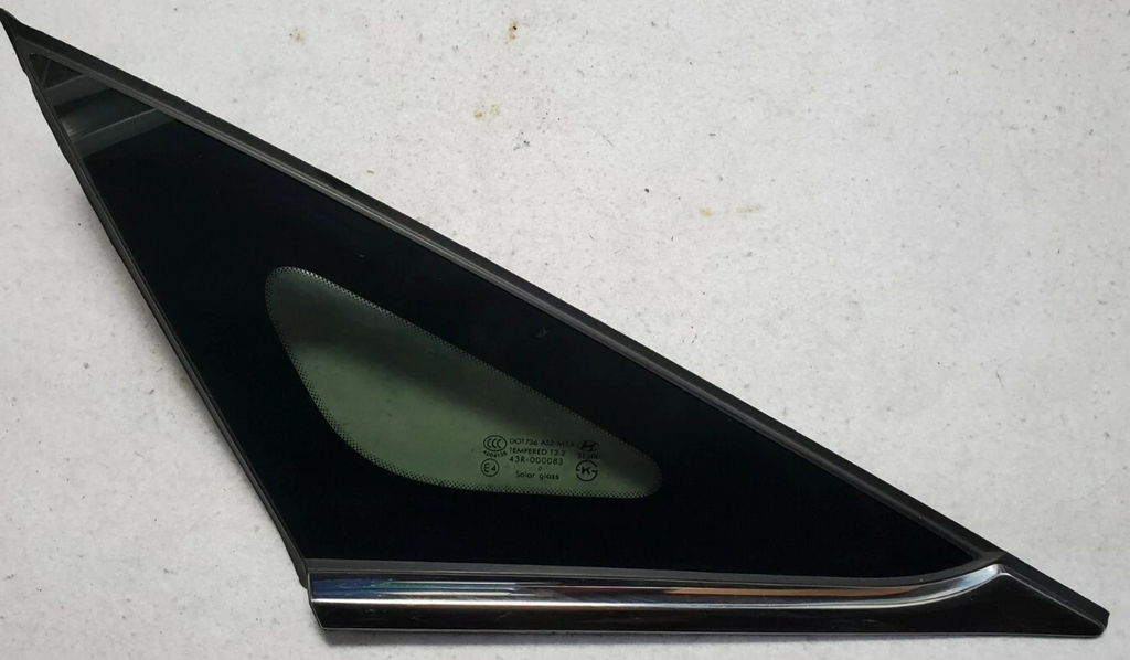 🔥11-14 Hyundai Sonata LEFT Driver Quarter Glass w/ Chrome Strip OEM
