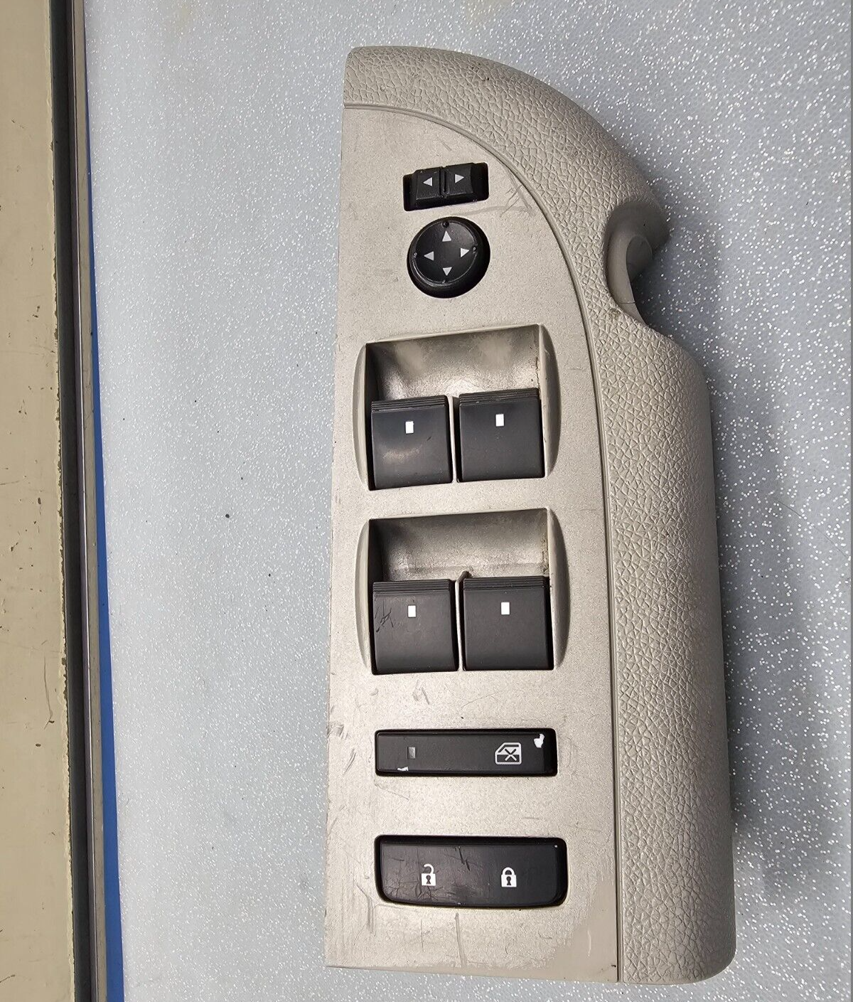 🔥07-10 SILVERADO SIERRA MASTER LEFT DRIVER POWER WINDOW SWITCH LT TAN OEM WS47