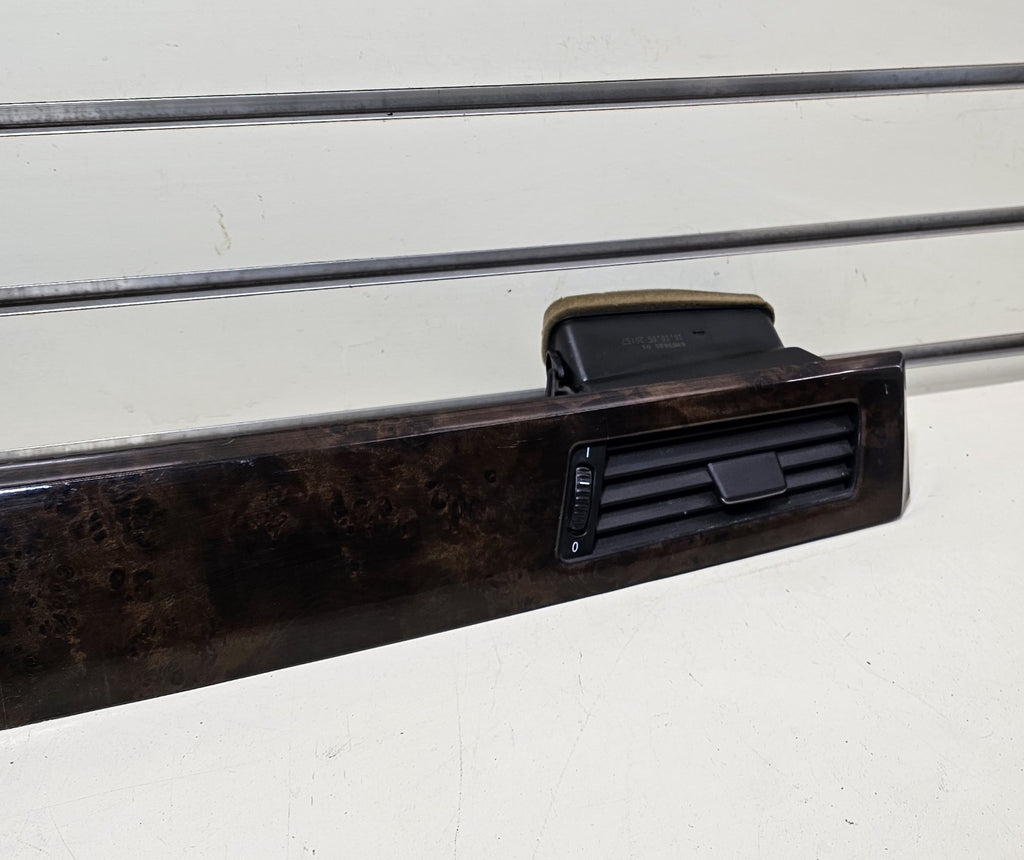06-13 BMW E90 E92 FRONT RIGHT PASSENGER DASH TRIM PANEL VENT WALNUT WOODGRAIN