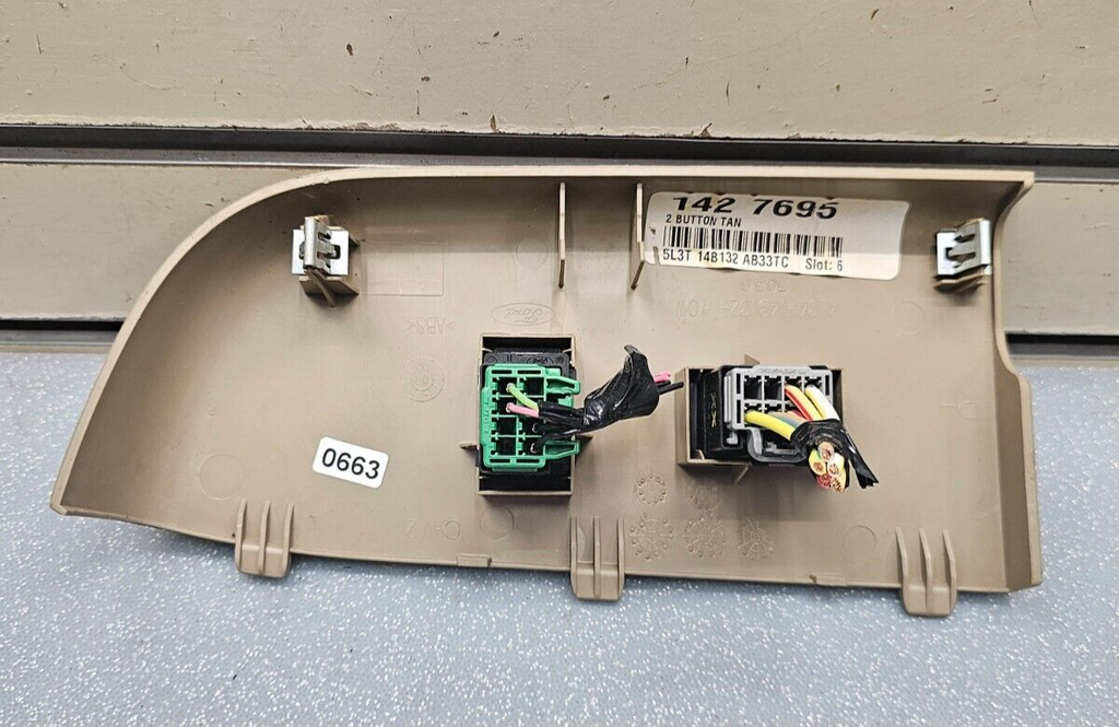 🔥04-08 Ford F150 Right Passenger Power Window 2 Door Switch Control TAN WS24