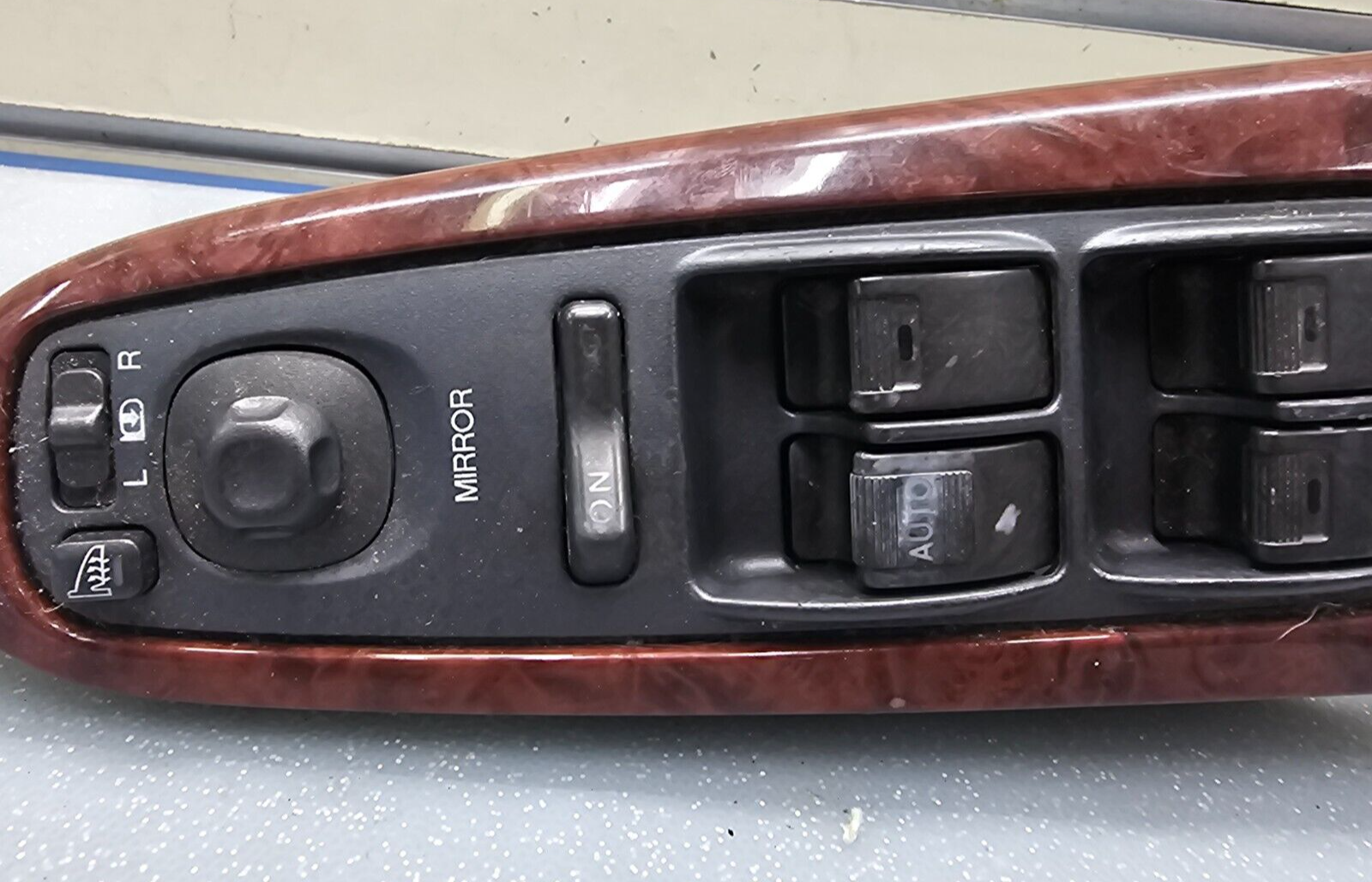 01-06 Acura MDX Left Driver Master Power Window Control Switch Assembly Wood OEM
