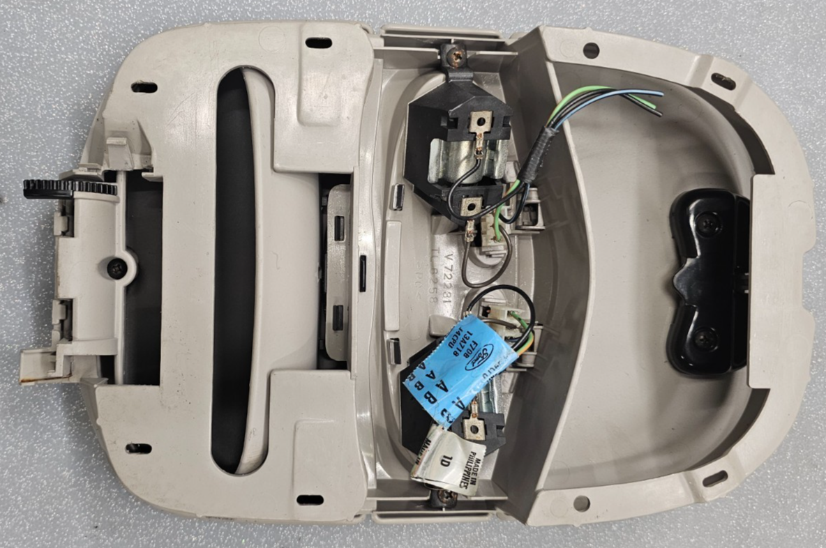 🔥98-02 CONTINENTAL OVERHEAD CONSOLE DOME MAP LIGHT LAMP STORAGE ASSEMBLY TAN