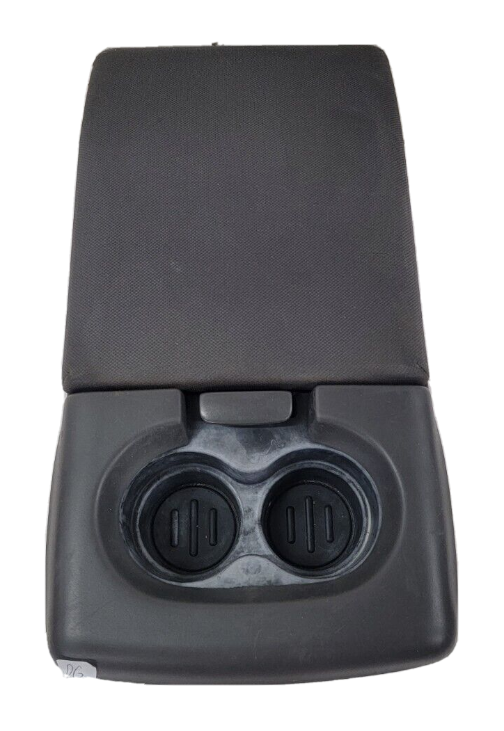 04-08 Ford F-150 Jump Seat Center Console Armrest Cup Holder Cloth Dark Gray JS1