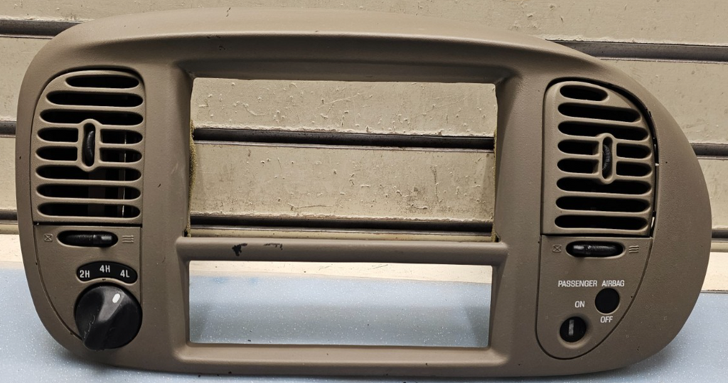 🔥97-03 Ford F150 Center Dash Radio Climate Trim Stereo BEZEL Panel TAN OEM