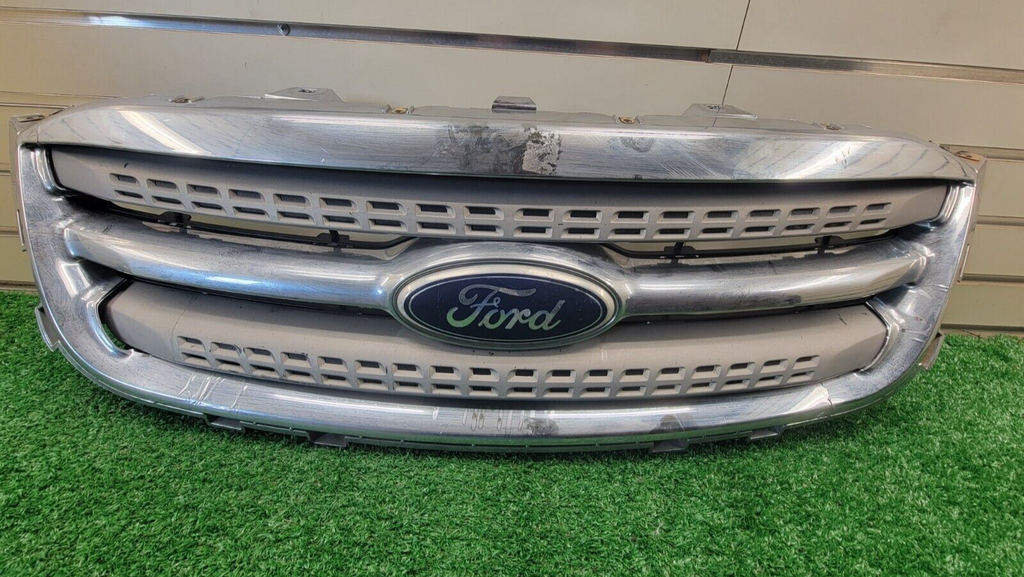 🔥2010-2012 Ford Taurus Upper Front Hood Grille w/Emblem Assembly Chrome SILVER