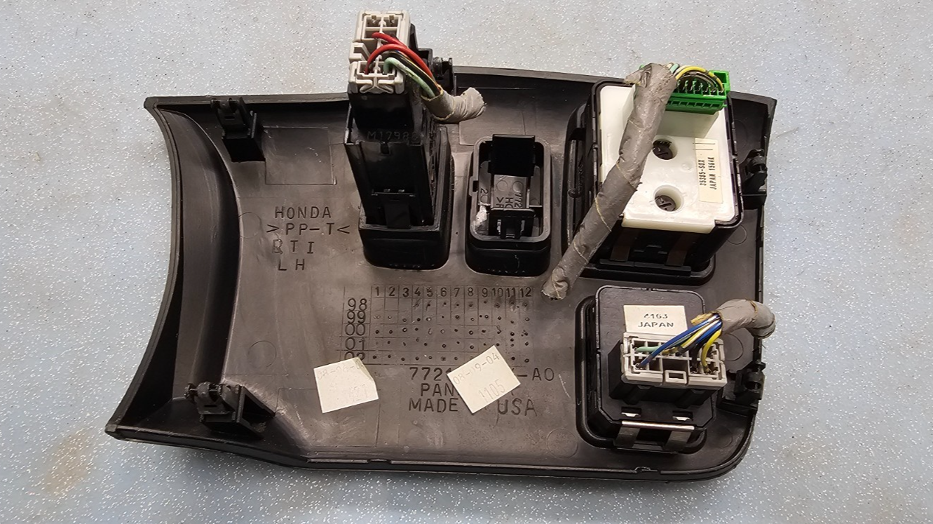 🔥99-04 HONDA ODYSSEY POWER MIRROR SLIDING DOOR SWITCH DASH PANEL BEZEL BLACK