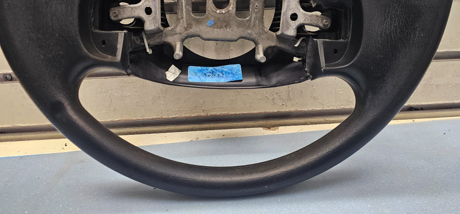 🔥97-03 Ford F150 F250 Expedition Leather Steering Wheel Cruise Cover Black OEM