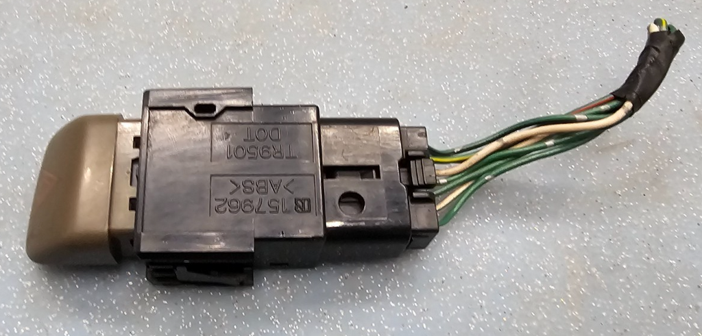 98-02 COROLLA 05-10 AVALON HAZARD EMERGENCY LIGHT SWITCH DRIVER ASSEMBLY DK TAN