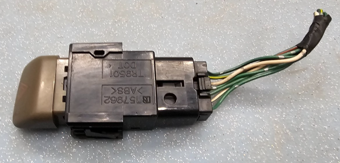 98-02 COROLLA 05-10 AVALON HAZARD EMERGENCY LIGHT SWITCH DRIVER ASSEMBLY DK TAN