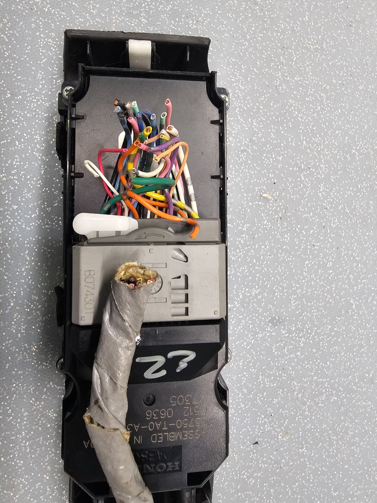 08-12 ACCORD Left Driver Door Master Power Window Lock Switch Assembly Black OEM