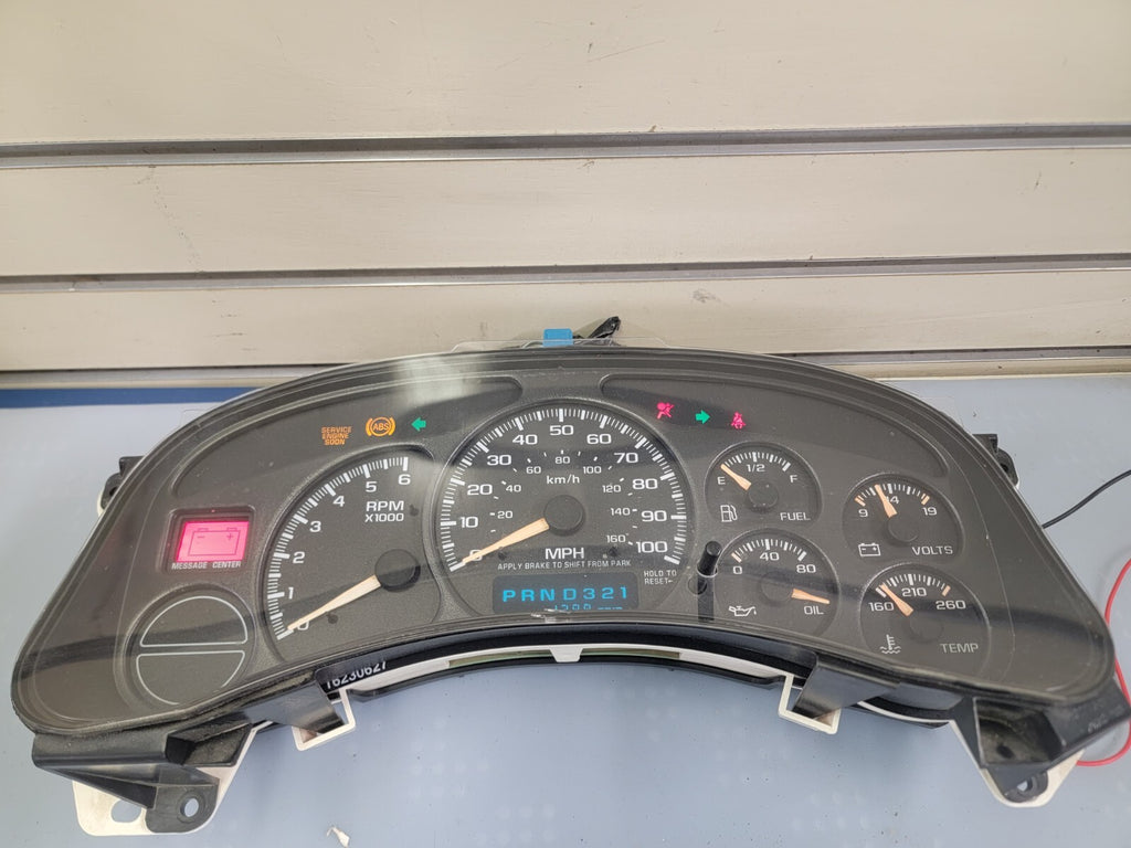 🔥99-02 SILVERADO SIERRA TAHOE INSTRUMENT GAUGE CLUSTER SPEEDOMETER 129.8 Trip