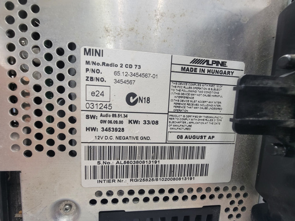 🔥2007-2010 Mini Cooper R56 R55 R57 BOOST CD RADIO OEM 3454567