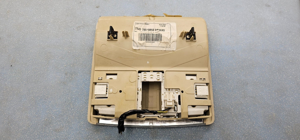 🔥07-19 EDGE TAURUS F150 FRONT OVERHEAD CONSOLE DOME LIGHT STORAGE ASSEMBLY TAN