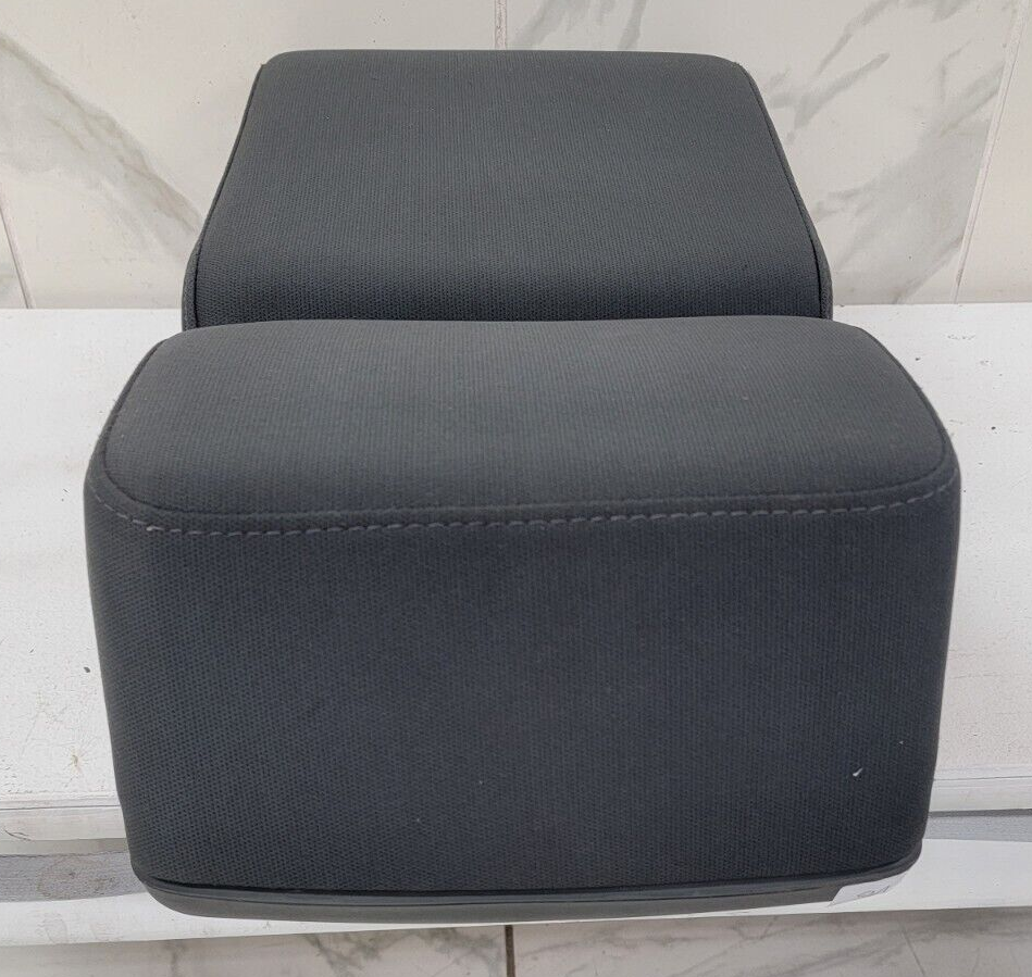 04-08 Ford F-150 Jump Seat Center Console Armrest Cup Holder Cloth Dark Gray JS1