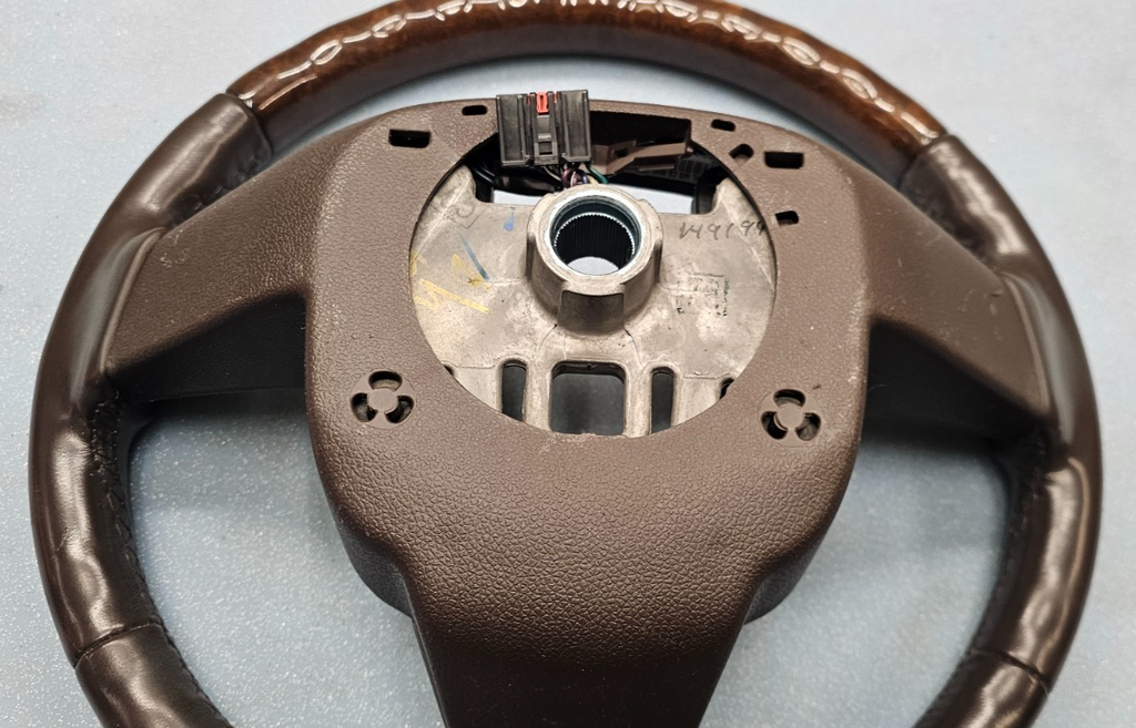 🔥2010 CADILLAC SRX LEATHER STEERING WHEEL ASSEMBLY BLACK/WOODGRAIN OEM