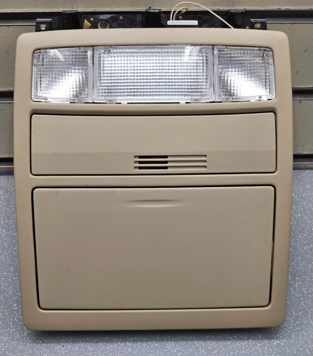 07-11 Toyota Camry Overhead Console Dome Map Light Lamp Storage Assembly TAN
