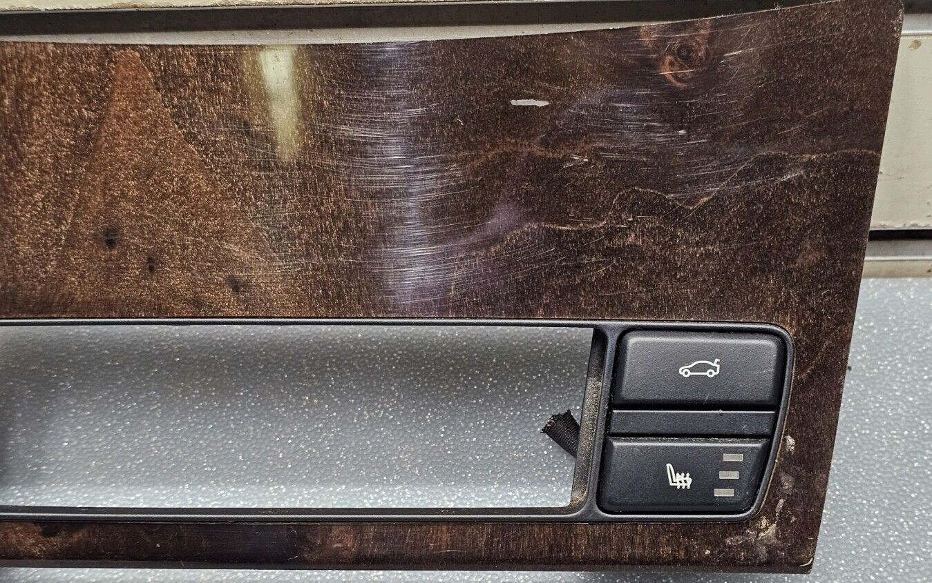 🔥04-10 BMW 525i 530i 535I 550i Center Dash Heated Seat Trim Control Switch Wood