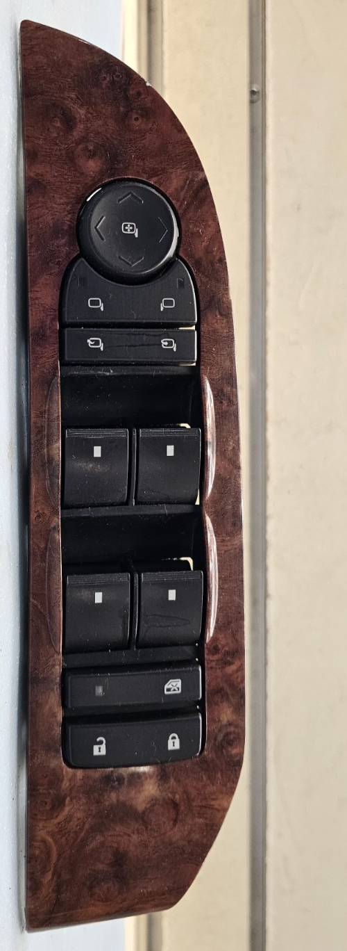 🔥07-14 Tahoe Yukon Suburban Left Driver Door Window Master Switch Wood