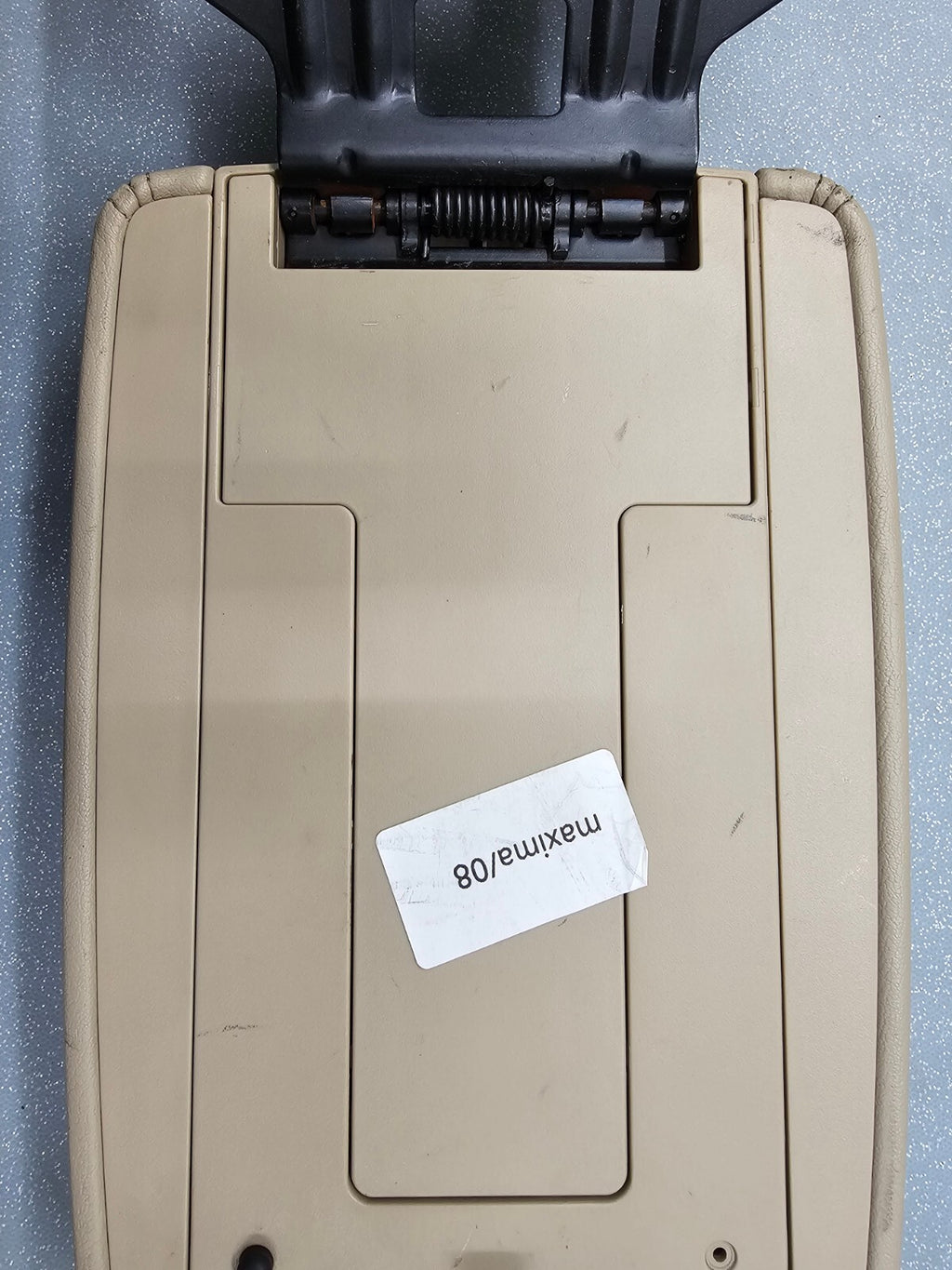 🔥07-08 Maxima Armrest Center Console Cover Sliding Lid Top Pad Storage Tan OEM