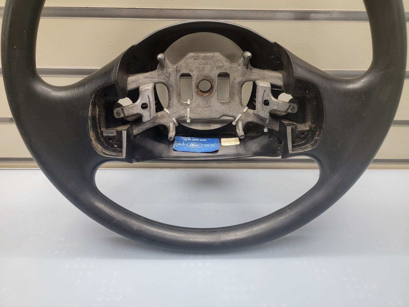 🔥1997-2003 Ford F-150 Leather Steering Wheel Cruise Dash Black