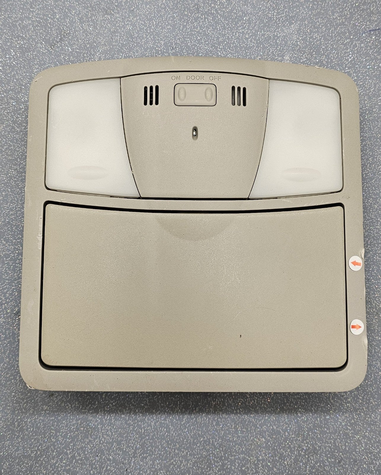 07-12 Nissan Altima Sunroof Overhead Console Dome Light Map Storage Assembly Tan