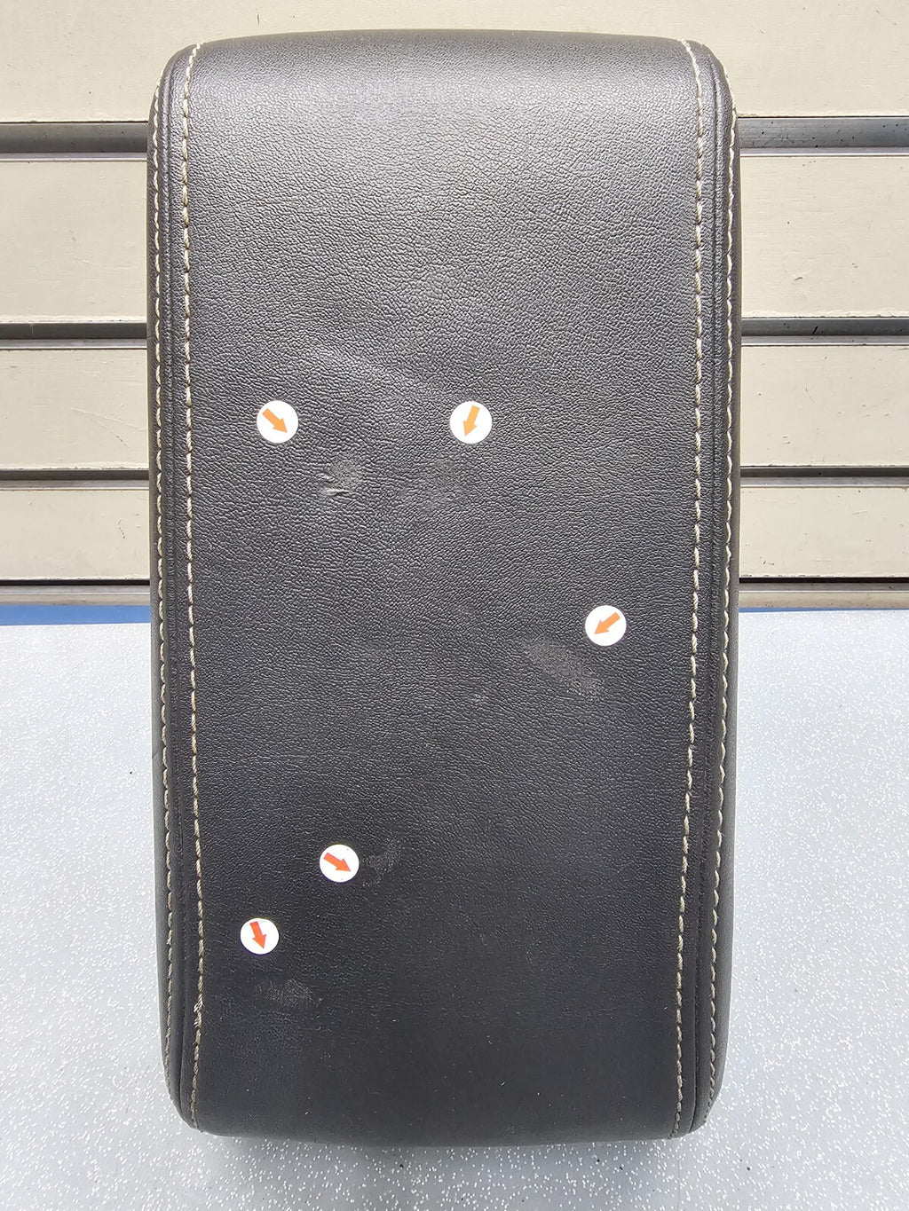 10-12 Fusion Milan Front Center Console Lid Armrest Cover Top Pad Assembly Black