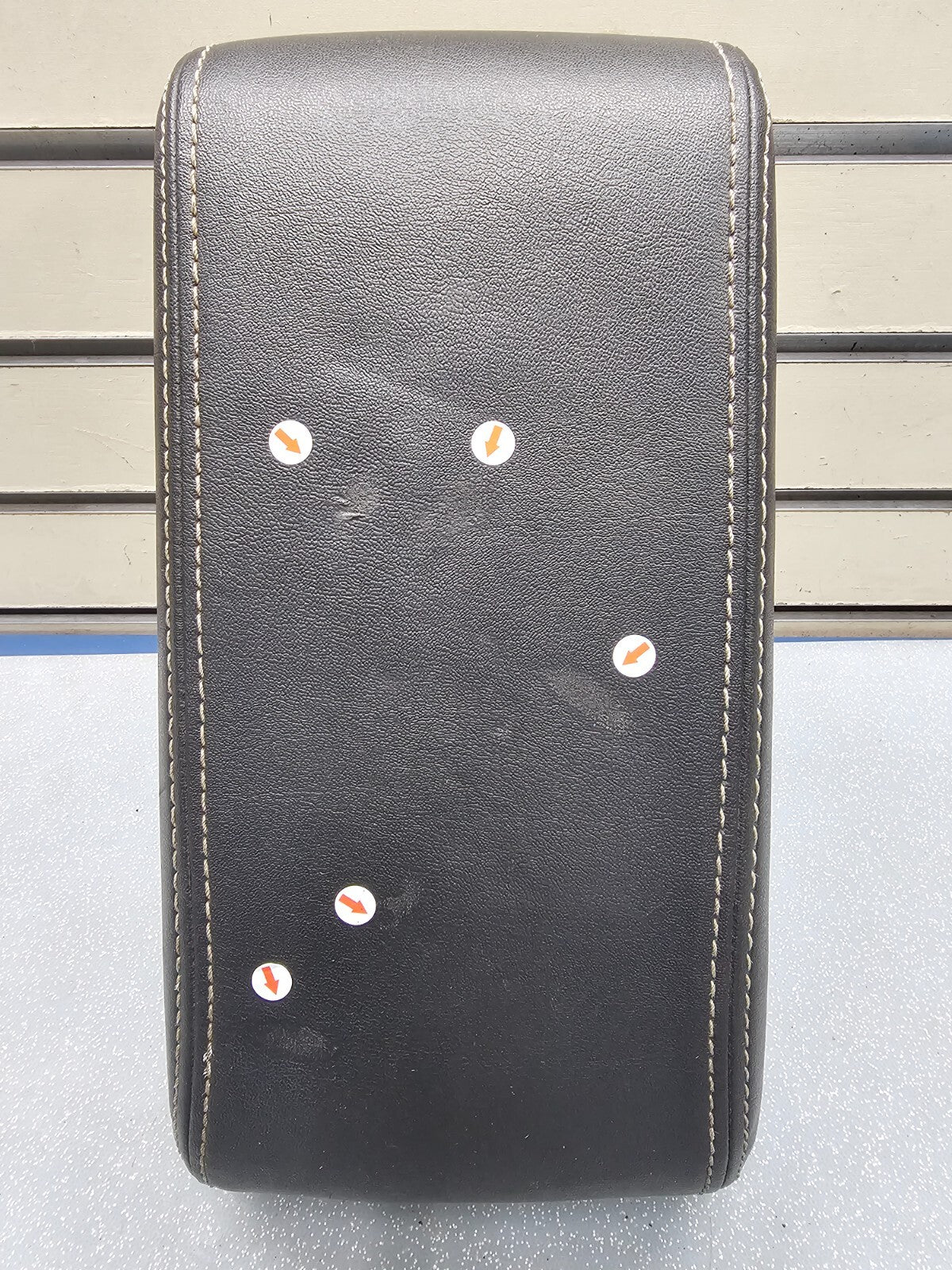 10-12 Fusion Milan Front Center Console Lid Armrest Cover Top Pad Assembly Black