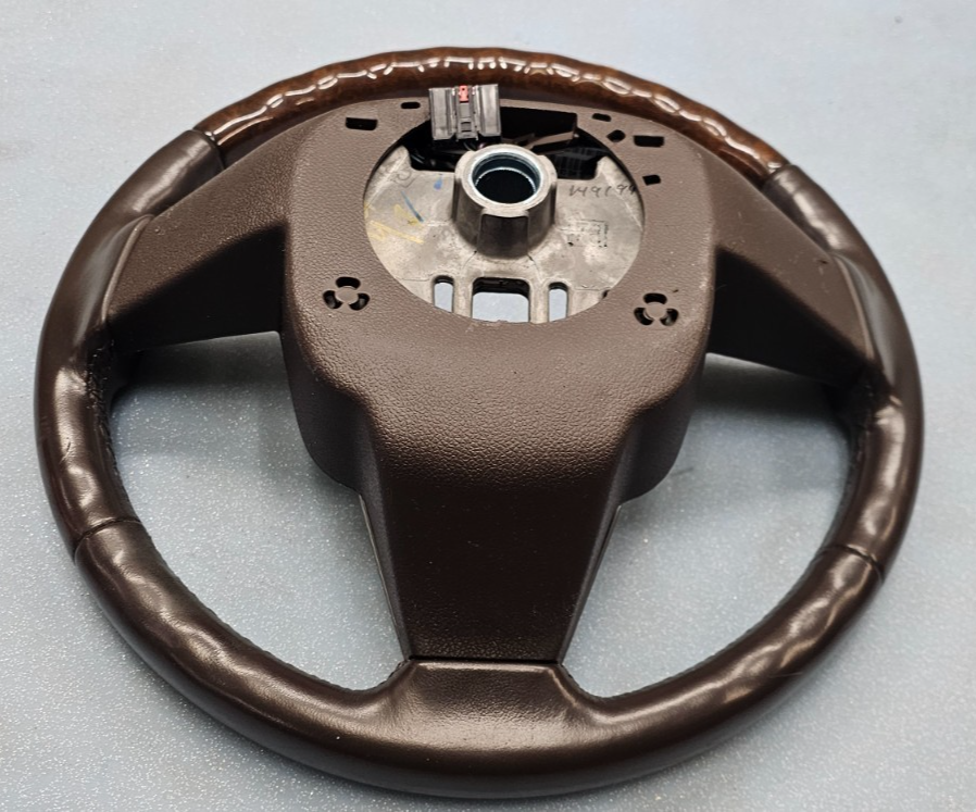 🔥2010 CADILLAC SRX LEATHER STEERING WHEEL ASSEMBLY BLACK/WOODGRAIN OEM