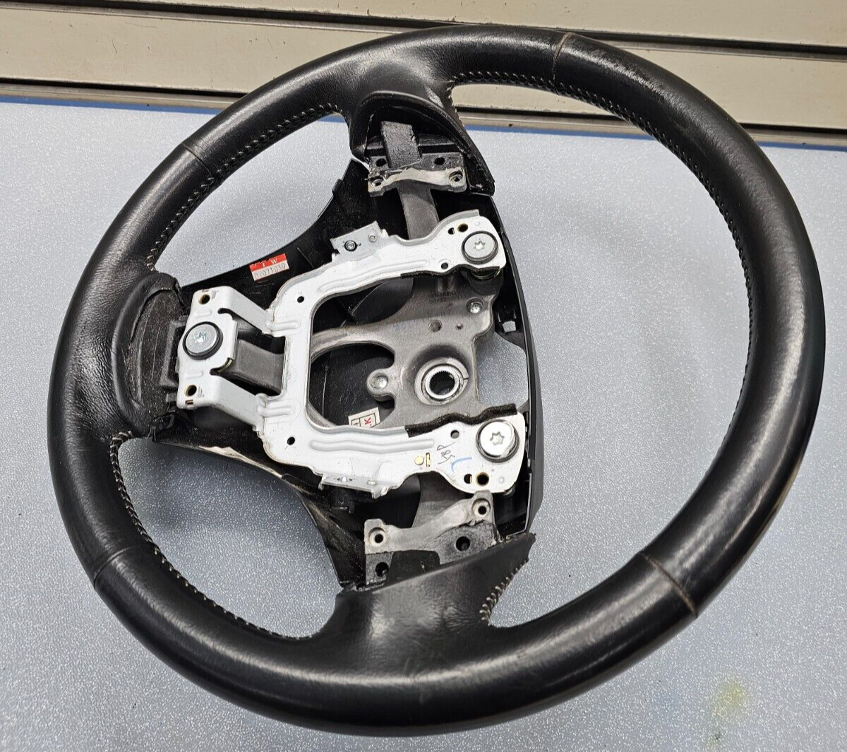 07-09 Elantra Left Driver Steering Column Wheel 9P Cruise Control Leather Black
