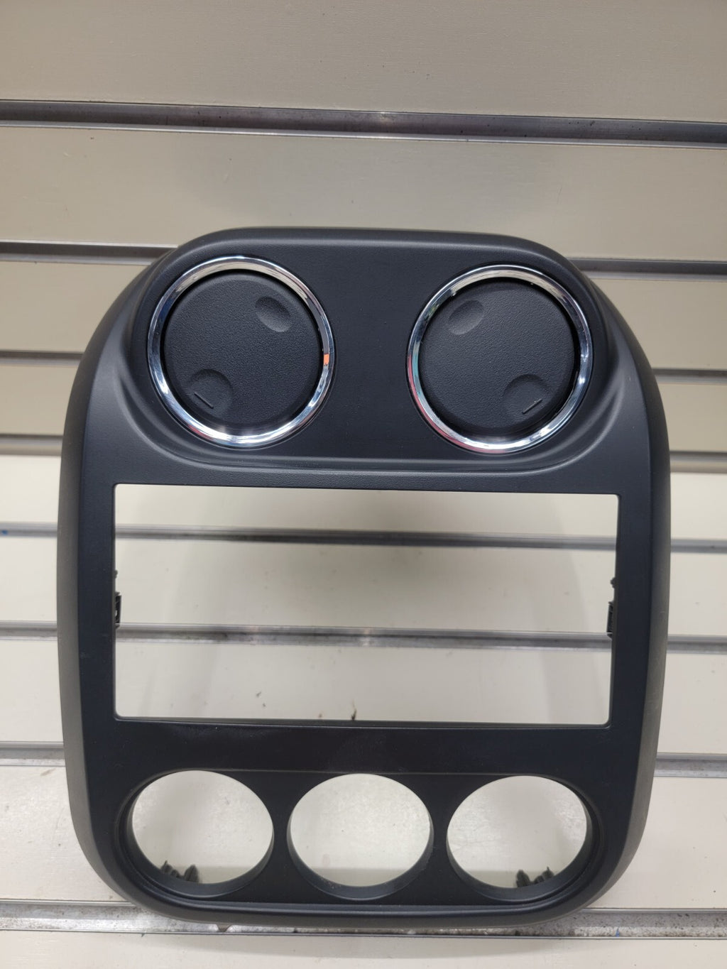 2010-2016 Jeep Compass Patriot Center Radio Climate Dash Trim Bezel Vents Black