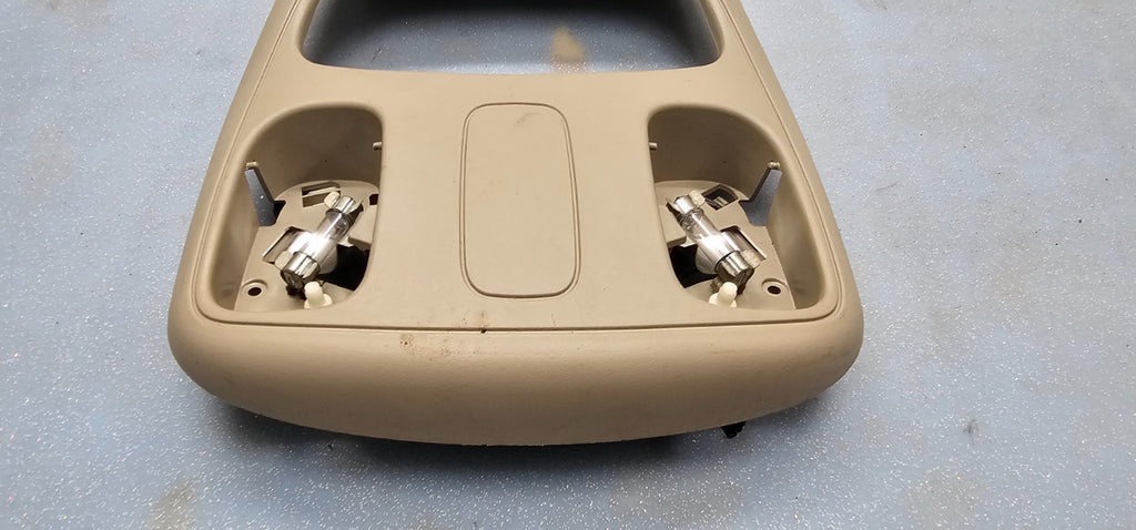 🔥02-05 Dodge Ram OverHead Console Map Dome Light Lamp Storage Assembly Tan