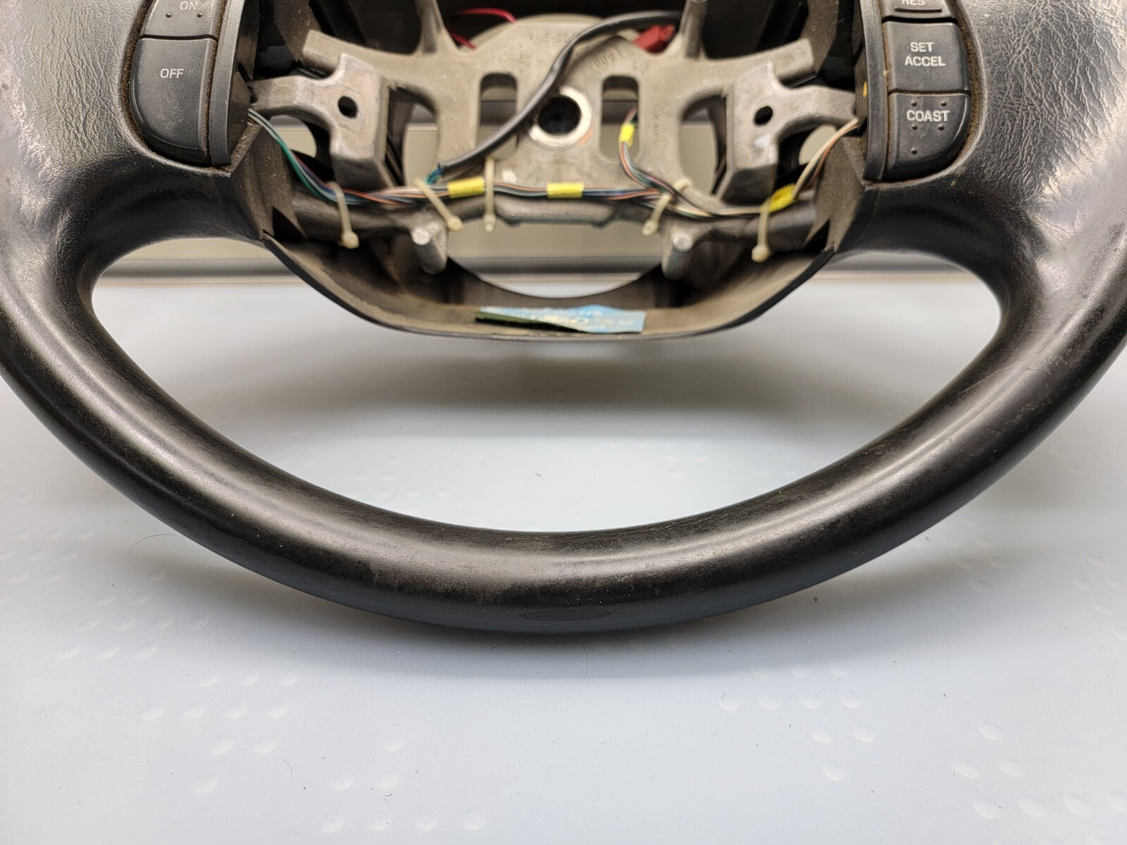 🔥1997-2003 Ford F-150 Leather Steering Wheel Cruise Dash black