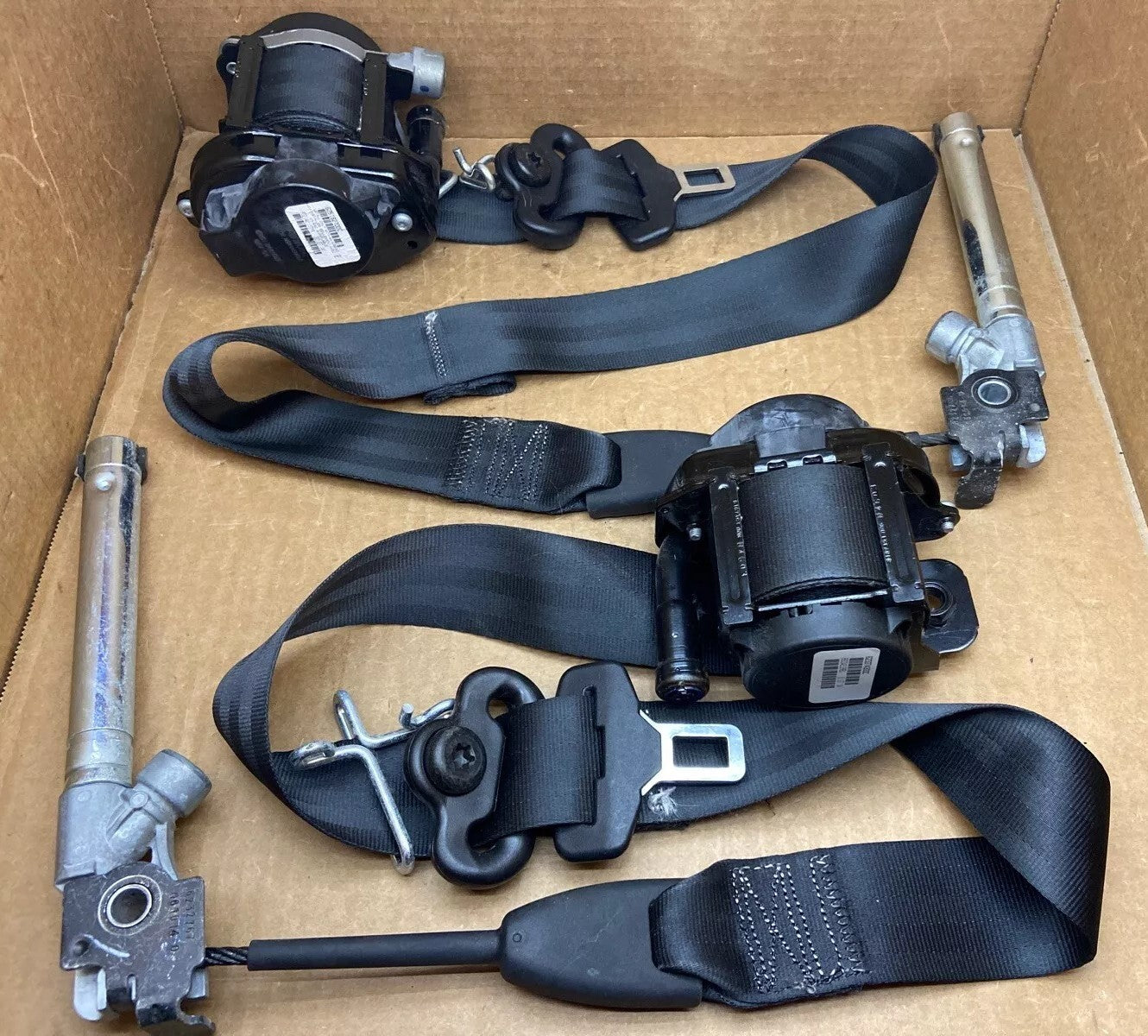 🔥13-18 FORD FOCUS FRONT SEAT BELTS SEATBELTS BLACK LEFT RIGHT RETRACTOR SET OEM