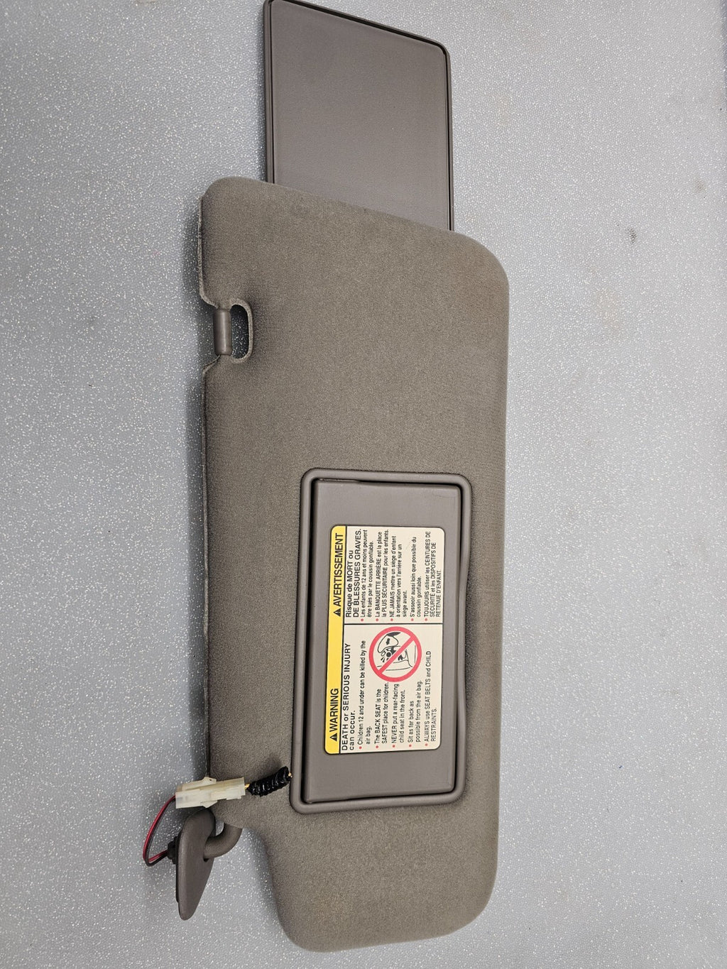 2003-2007 NISSAN MURANO SUN VISOR SHADE Left Driver Side LH ASSEMBLY Dark Grey