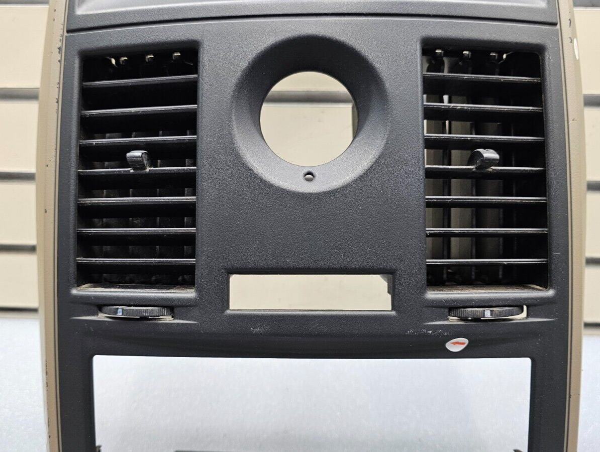 08-10 Grand Caravan Town Country Dash FM Radio Stereo Trim Bezel Panel Black/Tan