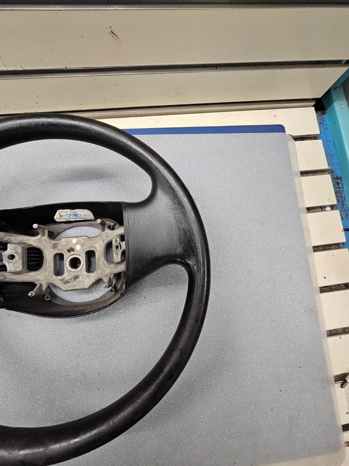 🔥1997-2003 Ford F-150 F-250 EXPEDITION Leather Steering Wheel Cruise Black OEM