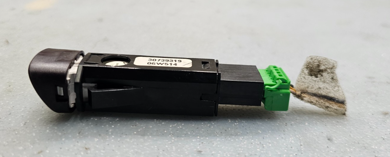 🔥98-14 Volvo XC90 S80 V70 Emergency Hazard Light Control Switch Unit Assy Black