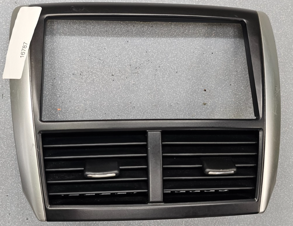 🔥08-14 FORESTER IMPREZA CENTER DASH AM FM RADIO STEREO BEZEL TRIM PANEL SILVER