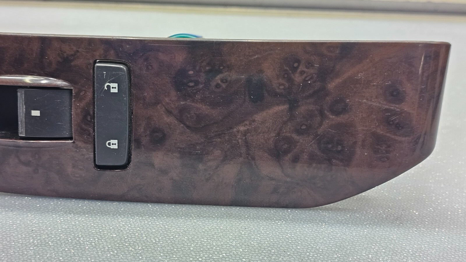 07-13 Escalade Front Right Passenger Power Window Door Switch Control Wood WS19